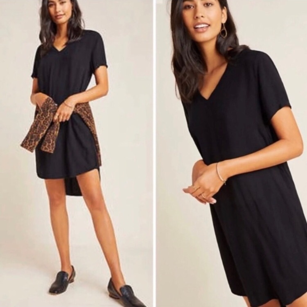 Cloth & Stone Blue V Neck Dress